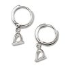 Stirrup Hoop Earrings Sterling Silver