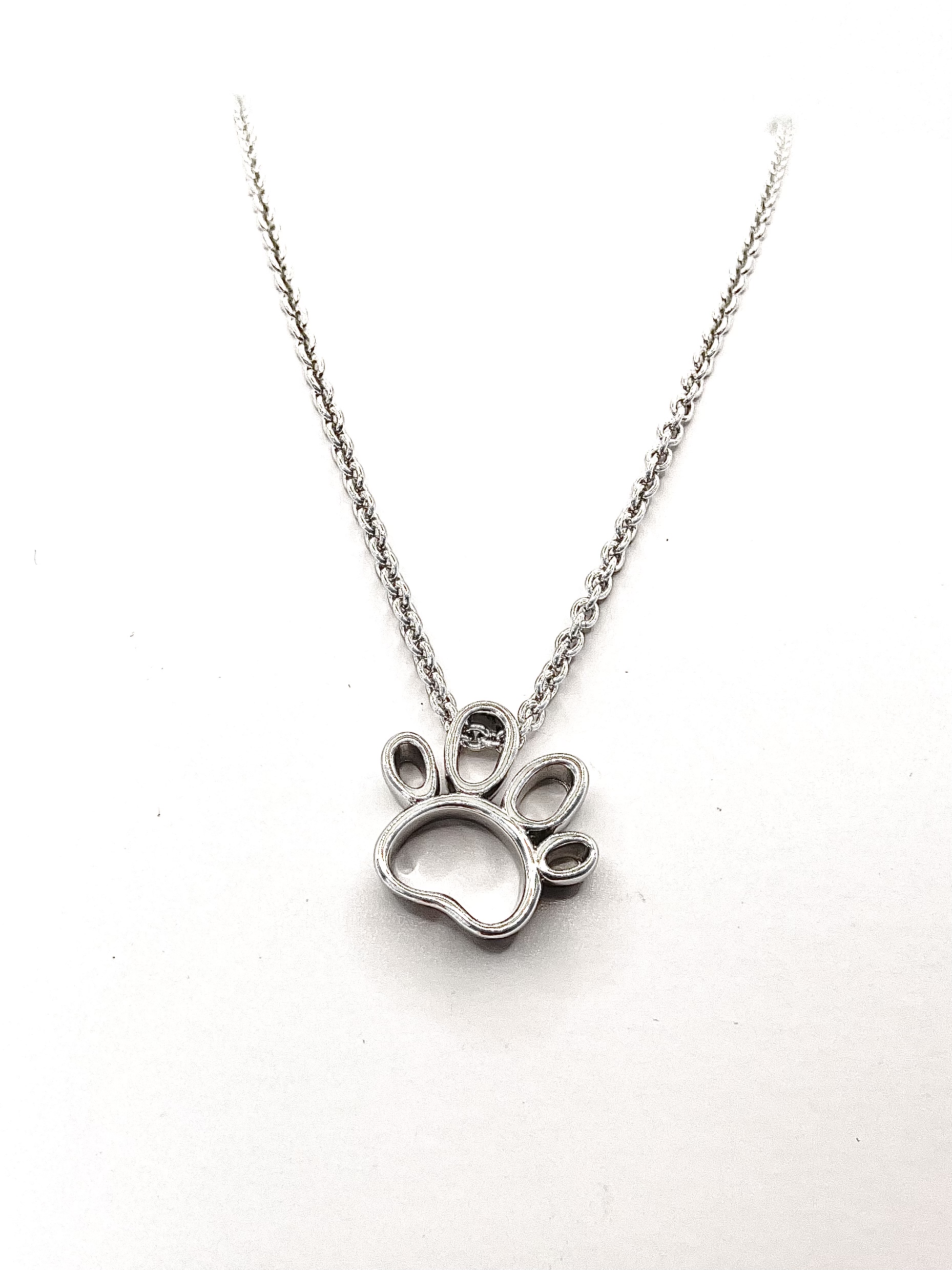 Sterling Silver Heart Paw Necklace – Melchior Jewellery
